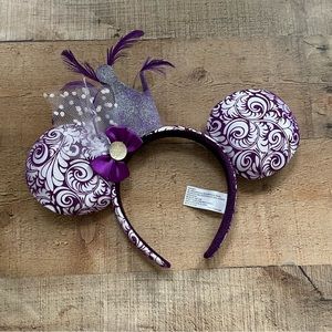 Disney Parks Minnie Mouse Crown Ears Purple and White